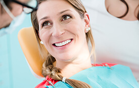 patient smiling at dentist