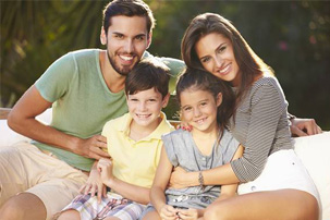 Smiling family