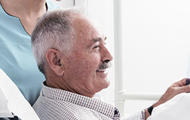 elderly man smiling