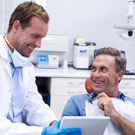 Man smiling after root canal therapy in Petaluma