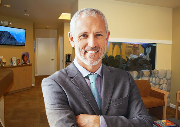 man standing in waiting room