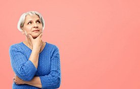 Lady ponders something