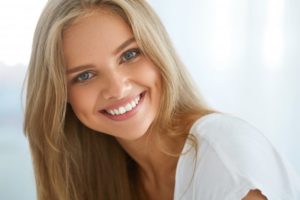 attractive woman smiling nice teeth