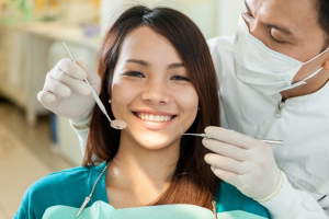 a patient attending their dental appointment